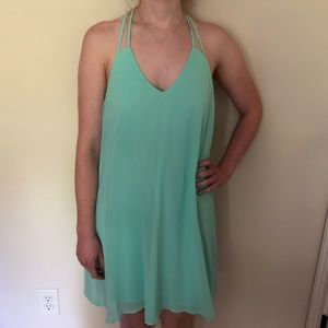 Double Zero mint green chiffon dress